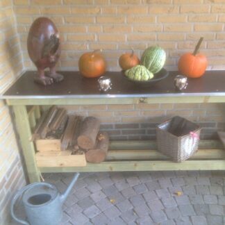 Tuintafel 18050 met houtberging decoratief