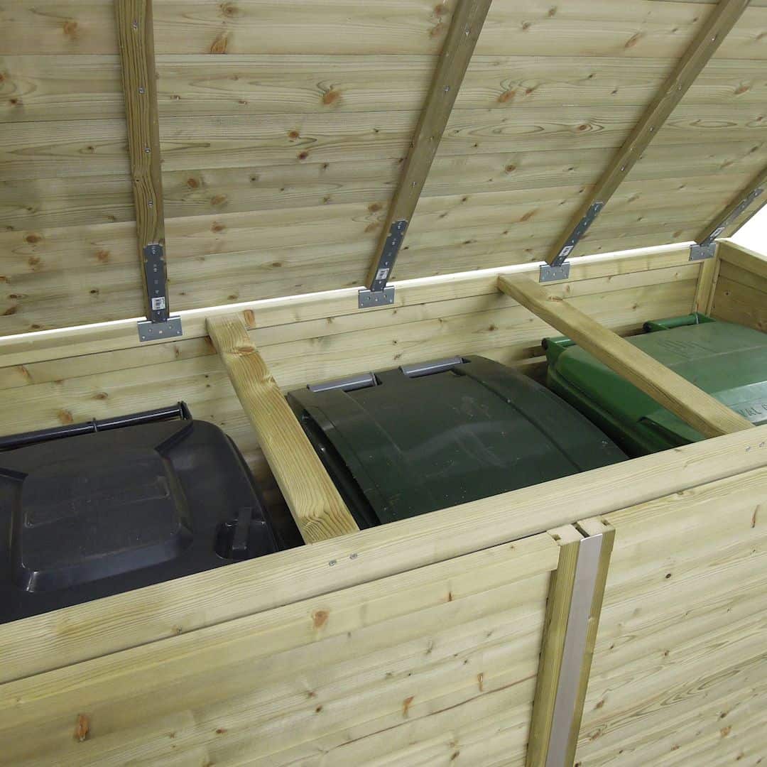 Containerombouw Trio 260 deksel bovenaanzicht kliko's