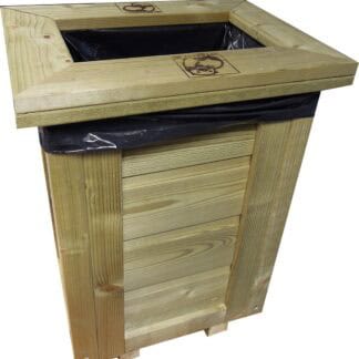 Vuilniszakhouder van hout