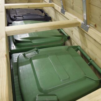 Bovenaanzicht van Trio met geopende deksel