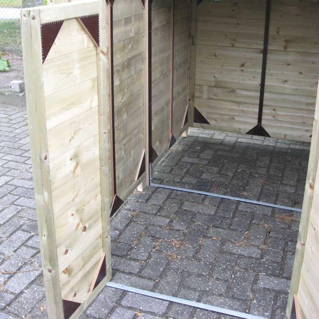 fietsberging voorzien van grondbeugels