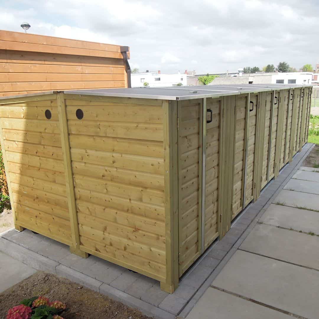 Plaats meerdere fietsbergingen naast elkaar