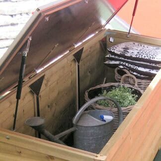 Berg je tuinspullen op in de tuinkist Pandora 140