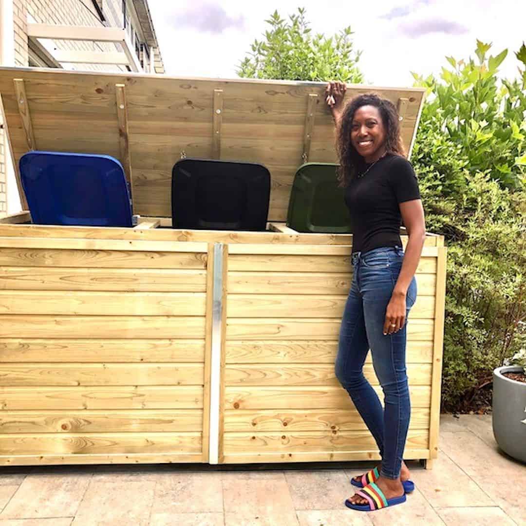 Container ombouw Trio 260 beweegbare deksel