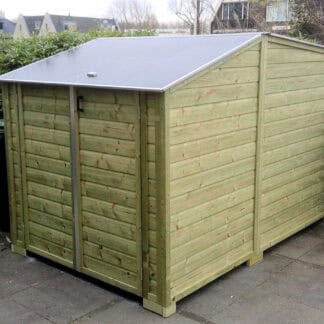 Bakfietsenberging van hout 150x273x181 hoog