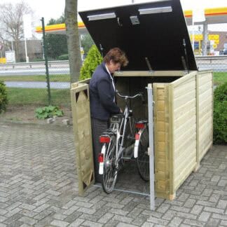 Makkelijk toegankelijke fietsenberging 125 voor e-bike