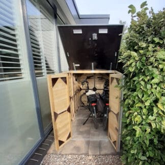 fietsenberging met beweegbare deksel