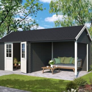 Tuinhuis Fraya met een overkapping