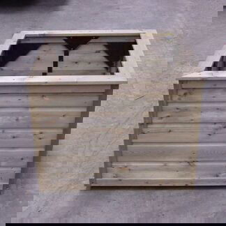 houten plantenbak vierkant 60x60x65