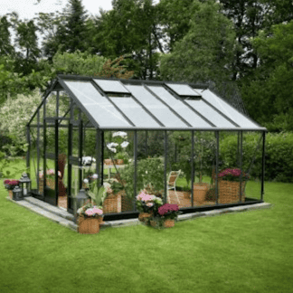 Tuinkamer Gardener - 368 x 439 cm - Antraciet