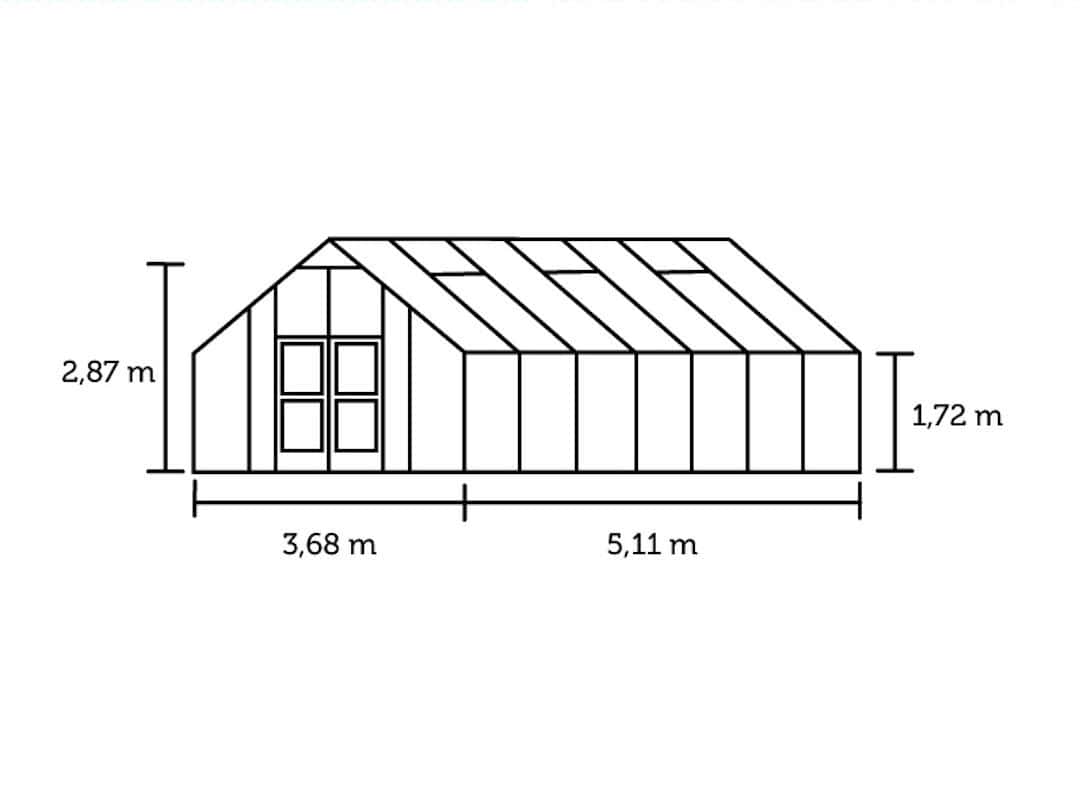 Tuinkamer Gardener - 368 x 511 cm - Antraciet - Afbeelding 2