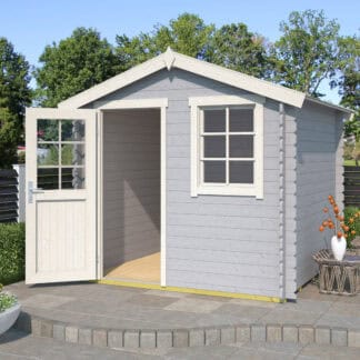 tuinhuis Wels 230x230 in een kleue geschilderd