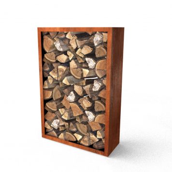 Cortenstaal houtopslag 100150