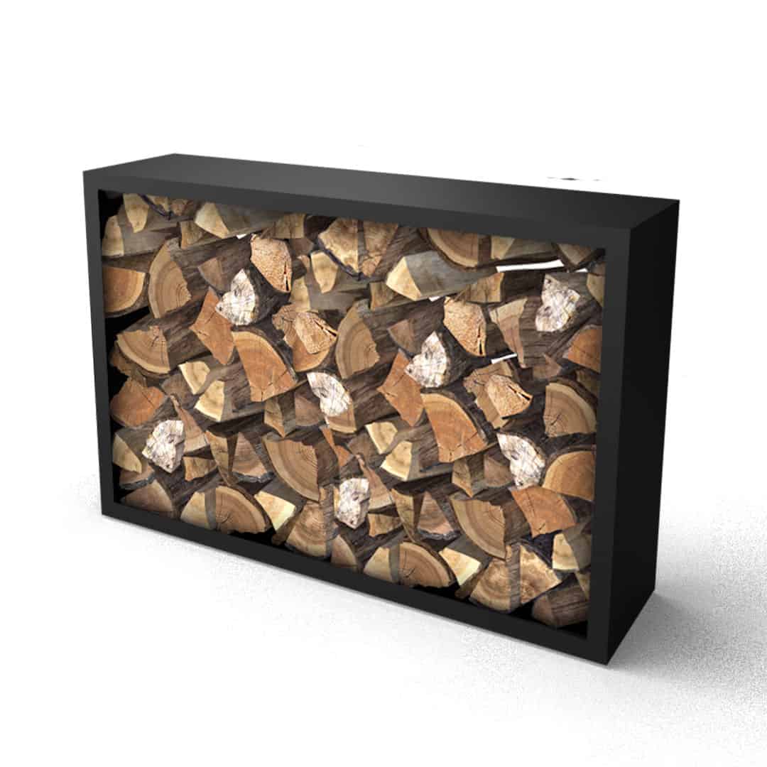 Houtopslag staal zwart 150100 - Afbeelding 2