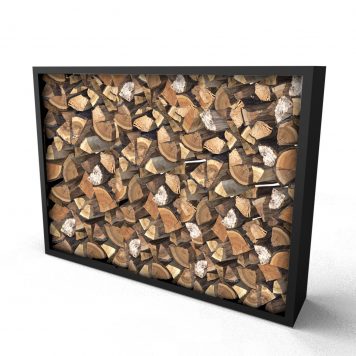 Houtopslag staal zwart 200150