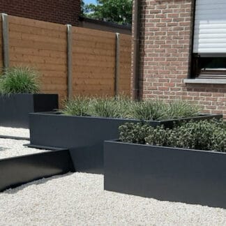 Plantenbak vierkant zwart vanaf