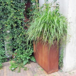 Plantenbak rechthoekig cortenstaal 100 cm hoog