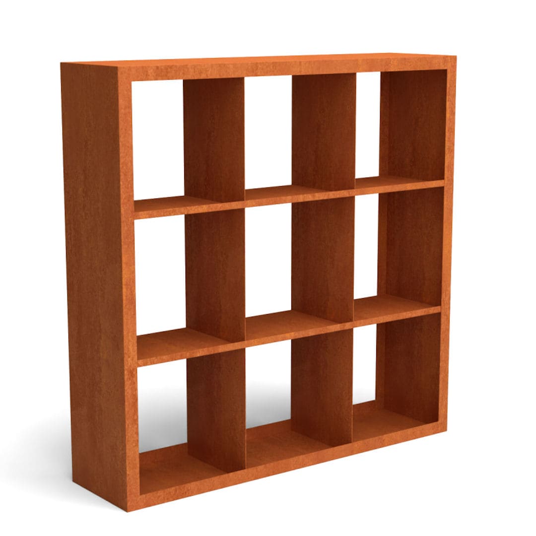 Cortenstaal houtopslag 150150 9 vaks - Afbeelding 2