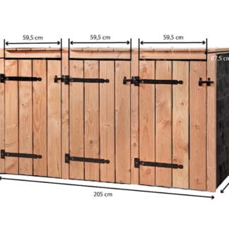 maten kliko ombouw 3 containers Douglas hout extra