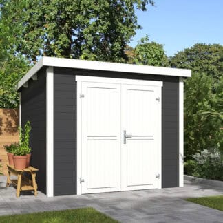 Tuinhuis Mila 250x250 Carbon Grey-Wit