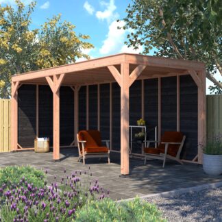 Lekker beschut met een overkapping met wanden 600x250