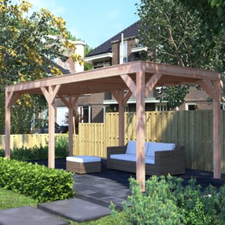 Overkapping 650x250 in dougas hout