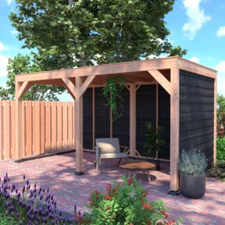 Overkapping 500x250 met zwarte wanden