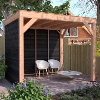 Douglas overkapping 300x250 met wanden