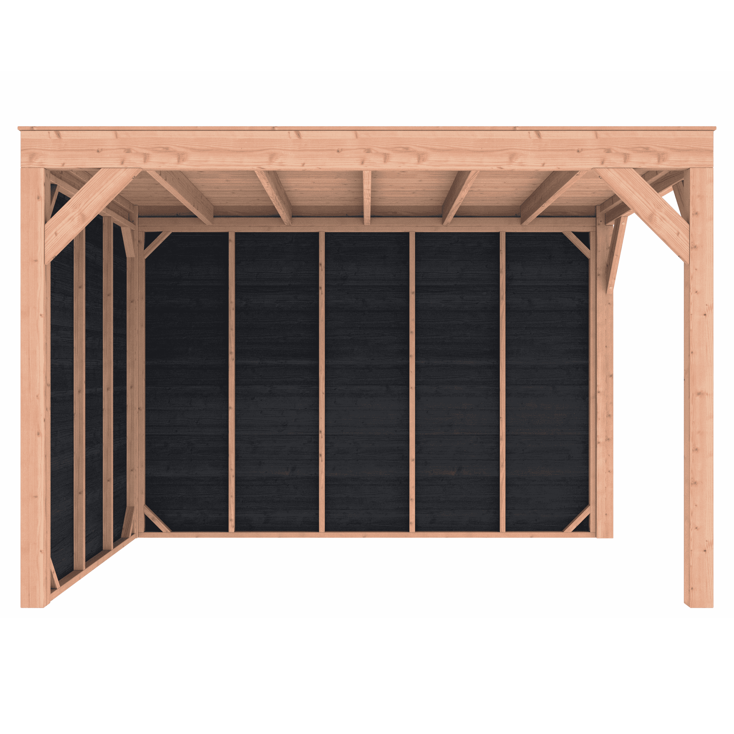 Douglas overkapping 350x250 met wanden - Afbeelding 6