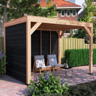 Douglas overkapping 350x250 met wanden