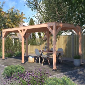 Groot formaat Douglas overkapping 600x250