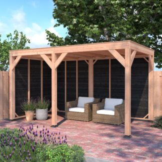 Veel ruimte bij overkapping Douglas 450x250