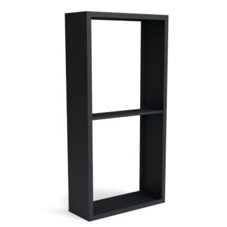 Houtopslag staal zwart 100200 2 vaks