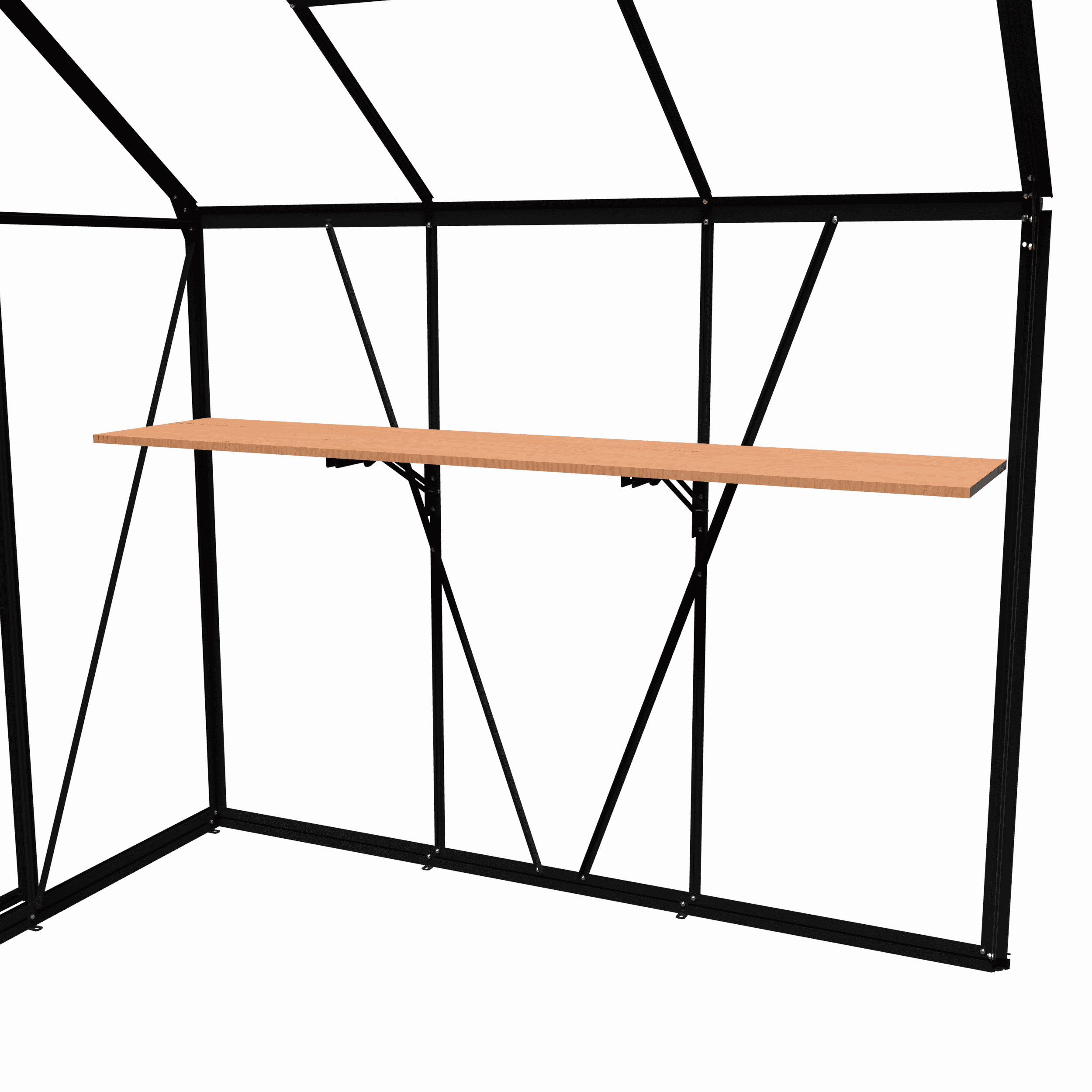 Plankensteun Zwart opklapbaar (L) - Afbeelding 7