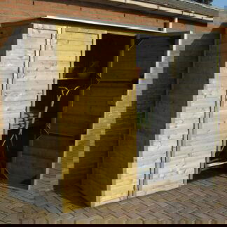 Hoge tuinkast Solida met 2 draaideuren