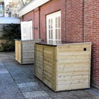 zijaanzicht lageTuinkast Solida