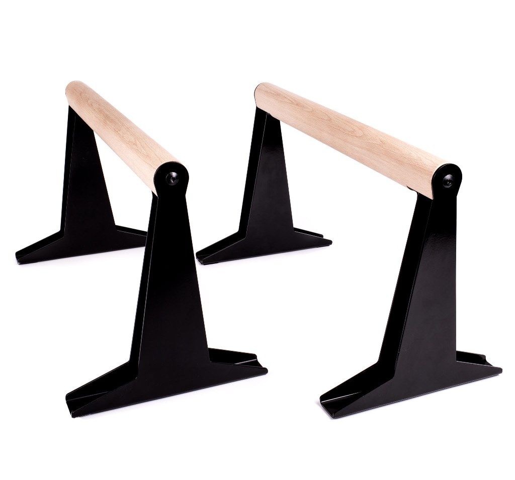 PullUp & Dip Wooden Medium Parallettes - With Ergonomic Handle
