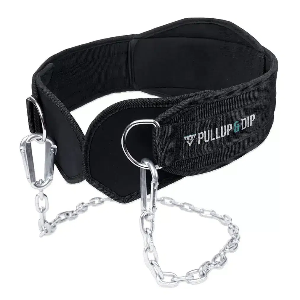 PULLUP & DIP Premium Dip Belt with Chain and Unique Flaps