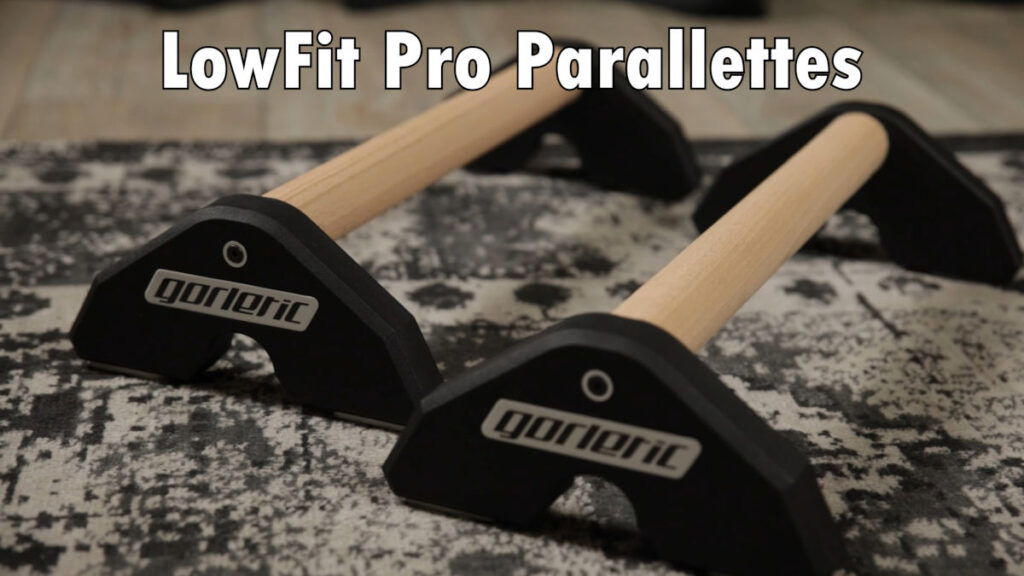 Gorletic LowFit Pro low parallettes close up with the Gorletic logos visible.