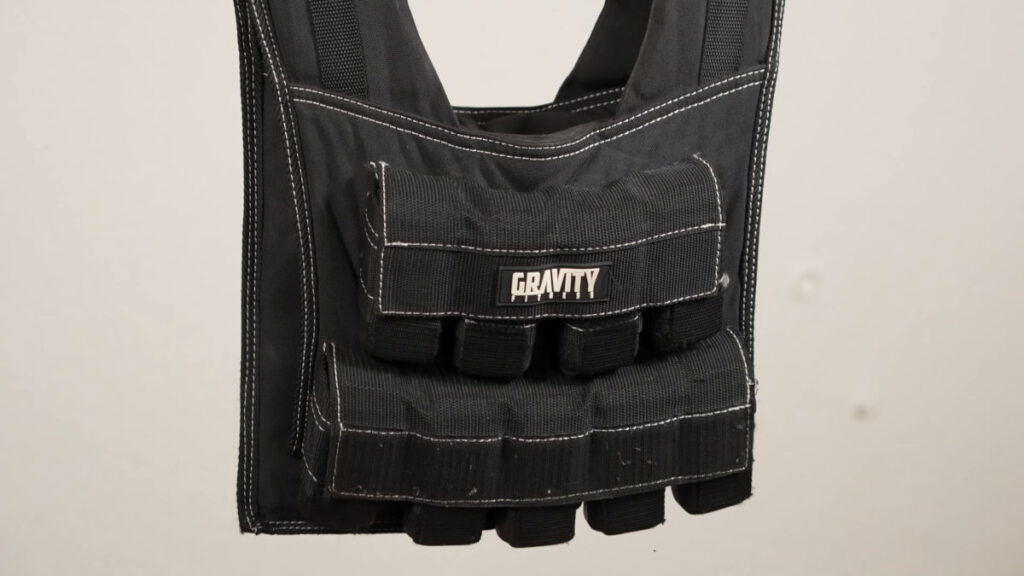 Close up of the 20kg Gravity Fitness Weighted Vest.