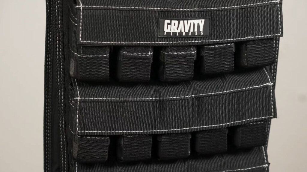 Close up of the 30kg Gravity Fitness Weighted Vest.