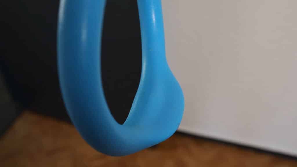 Close up of the one of the Infinity Rings showing the thickened and protruding ridge that helps with the false grip hold.