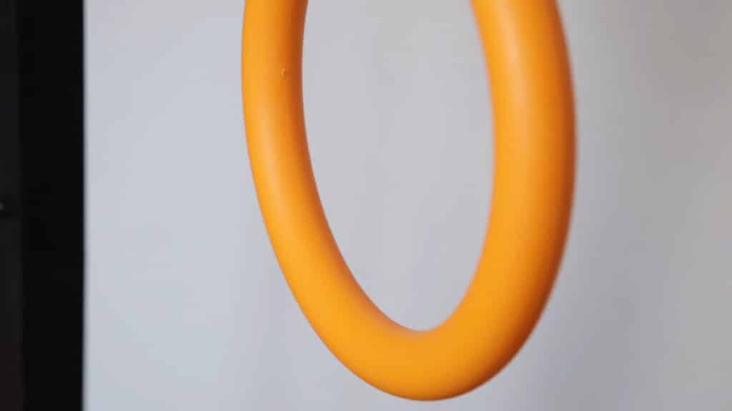 Close up of the yellow Nayoya Gymnastic Rings.