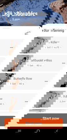 Extra training example in the Die Ringe app, in this case for bigger shoulders.