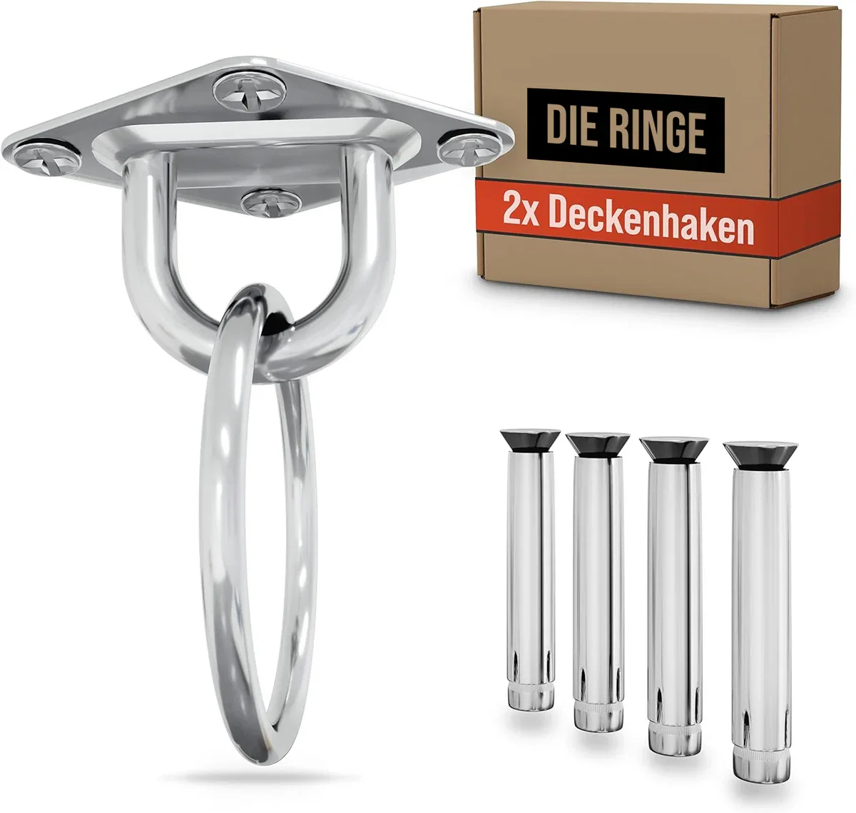 DIE RINGE Ceiling Mount Set - Ceiling Hooks for Gym Rings attachment