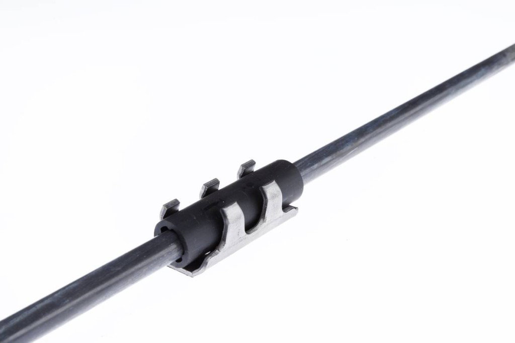 Montaje BMMK – grapa de abrazadera para varillas con recubrimiento PVC-estrella