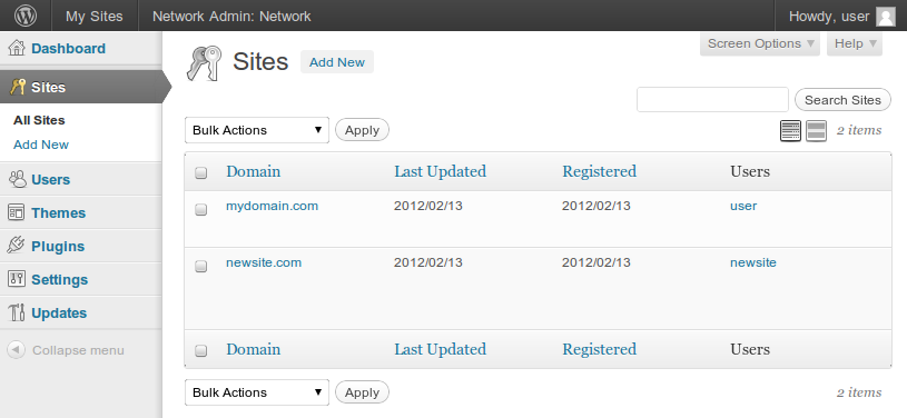 MultiSite nicht mehr verwenden!