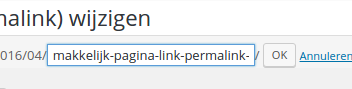 Makkelijk je pagina link (permalink) wijzigen