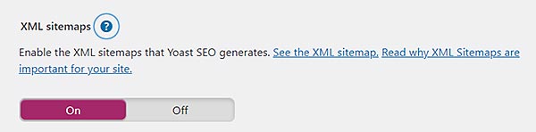 XML Sitemap in Yoast SEO.