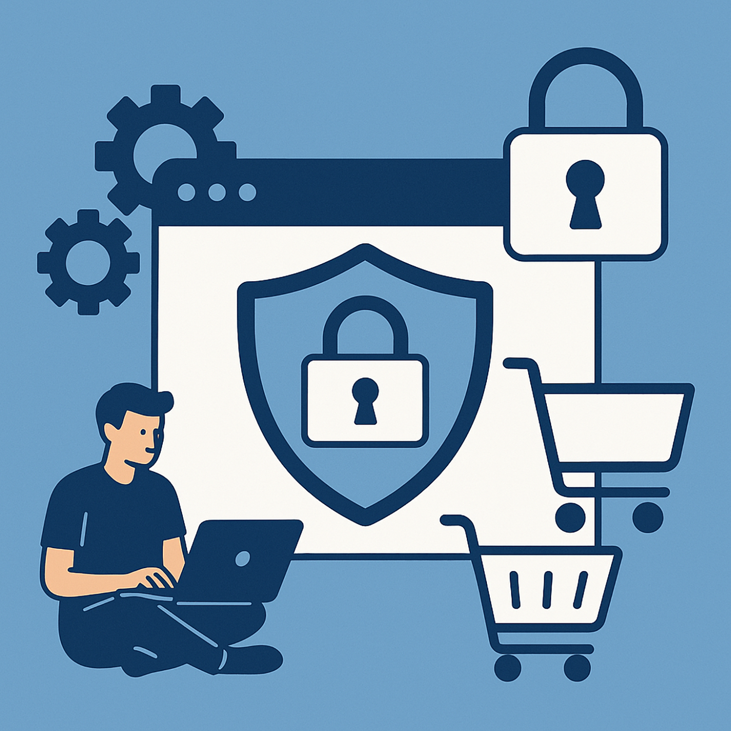 Beveiliging van webshop met developer en slot